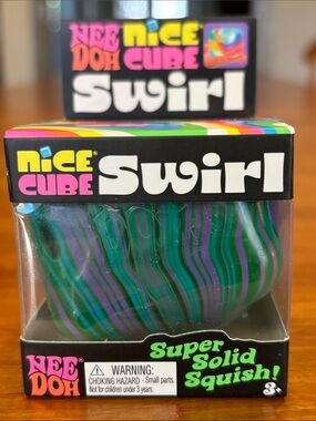 NEEDOH NICE CUBE SWIRL SCHYLLING NEW SQUISHY VIRAL SQUISHIE FUN COLORS 🌈 NIB